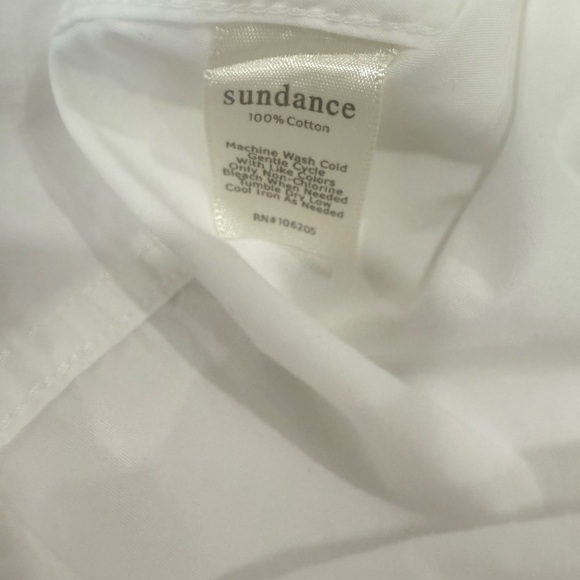 Sundance Cotton Pleated Bib Button Up Long Sleeve Collared Blouse Size XS - Picture 6 of 8